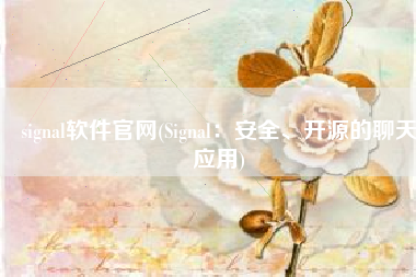 signal软件官网(Signal：安全、开源的聊天应用)