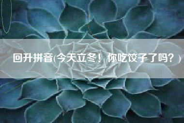 回升拼音(今天立冬！你吃饺子了吗？)
