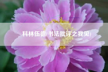科林伍德(书法批评之我见)