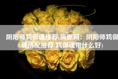 阴阳师鸩御魂推荐(搞趣网：阴阳师鸩御魂搭配推荐 鸩御魂带什么好)