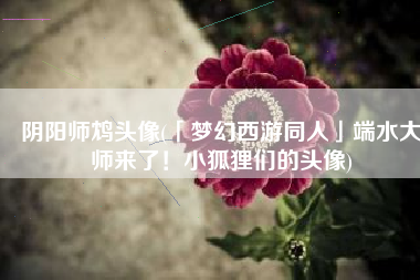 阴阳师鸩头像(「梦幻西游同人」端水大师来了！小狐狸们的头像)