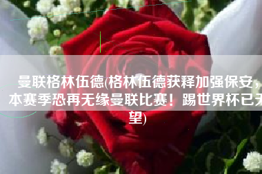 曼联格林伍德(格林伍德获释加强保安，本赛季恐再无缘曼联比赛！踢世界杯已无望)