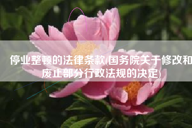 停业整顿的法律条款(国务院关于修改和废止部分行政法规的决定)