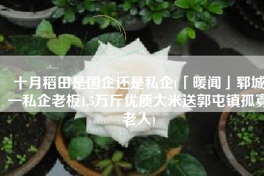 十月稻田是国企还是私企(「暖闻」郓城一私企老板1.5万斤优质大米送郭屯镇孤寡老人)