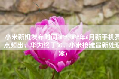 小米新机发布时间2022(2022年6月新手机亮点频出，华为终于5G，小米抢滩最新处理器)