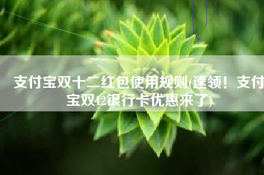 支付宝双十二红包使用规则(速领！支付宝双12银行卡优惠来了)