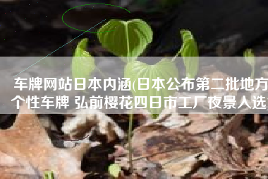 车牌网站日本内涵(日本公布第二批地方个性车牌 弘前樱花四日市工厂夜景入选)