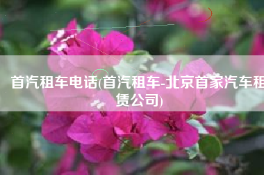 首汽租车电话(首汽租车-北京首家汽车租赁公司)