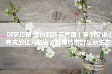 游艺传奇(室内游乐运营商「乐的文化」完成数亿元融资，打造城市游乐新生态)