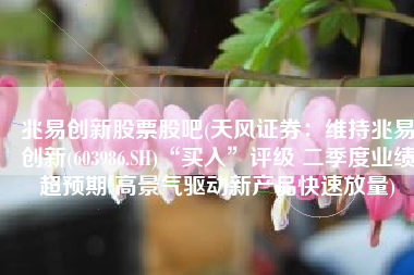 兆易创新股票股吧(天风证券：维持兆易创新(603986.SH)“买入”评级 二季度业绩超预期 高景气驱动新产品快速放量)