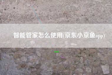 智能管家怎么使用(京东小京鱼app)