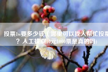 投票1w要多少钱（哪里可以找人帮忙投票？人工投票10元1000票是真的吗)