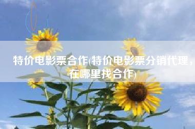 特价电影票合作(特价电影票分销代理，在哪里找合作)