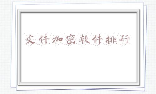 文件加密软件排行