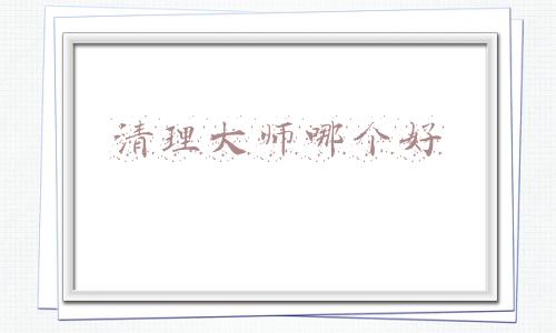 清理大师哪个好