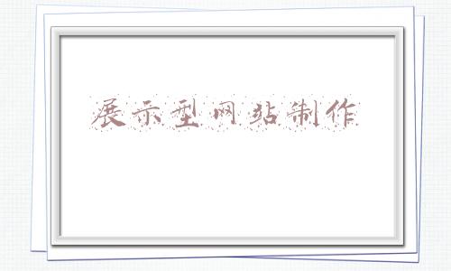 展示型网站制作