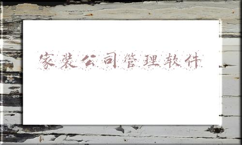 家装公司管理软件