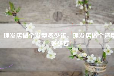 理发店做个发型多少钱，理发店做个造型多少钱