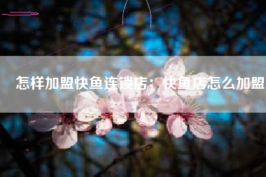 怎样加盟快鱼连锁店;快鱼店怎么加盟
