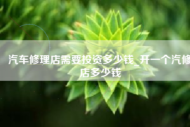汽车修理店需要投资多少钱_开一个汽修店多少钱