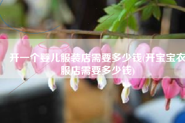 开一个婴儿服装店需要多少钱(开宝宝衣服店需要多少钱)