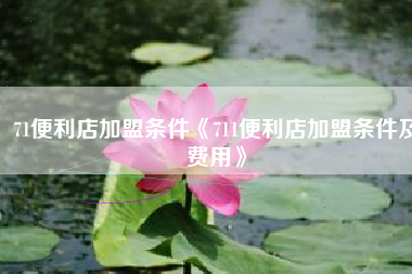 71便利店加盟条件《711便利店加盟条件及费用》