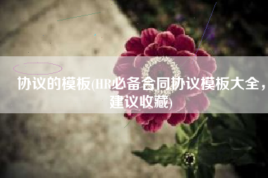 协议的模板(HR必备合同协议模板大全，建议收藏)