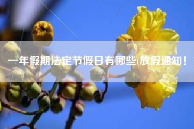 一年假期法定节假日有哪些(放假通知！)