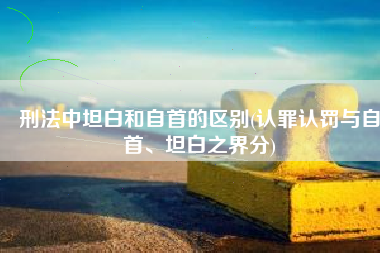 刑法中坦白和自首的区别(认罪认罚与自首、坦白之界分)