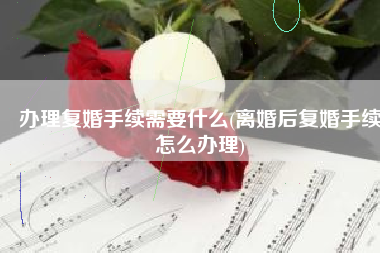 办理复婚手续需要什么(离婚后复婚手续怎么办理)