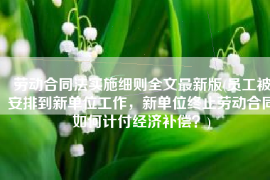 劳动合同法实施细则全文最新版(员工被安排到新单位工作，新单位终止劳动合同如何计付经济补偿？)