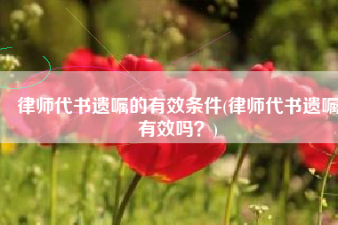 律师代书遗嘱的有效条件(律师代书遗嘱有效吗？)