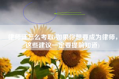 律师证怎么考取(如果你想要成为律师，这些建议一定要提前知道)