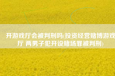开游戏厅会被判刑吗(投资经营赌博游戏厅 两男子犯开设赌场罪被判刑)