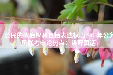 公民的政治权利包括表达权吗(2015年公务员联考申论热点：讲好真话)