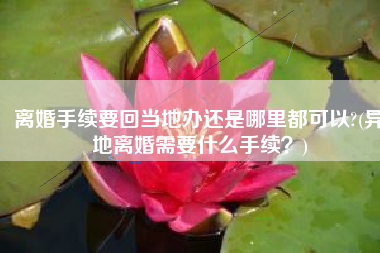离婚手续要回当地办还是哪里都可以?(异地离婚需要什么手续？)