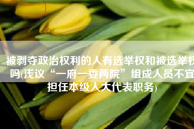被剥夺政治权利的人有选举权和被选举权吗(浅议“一府一委两院”组成人员不宜担任本级人大代表职务)