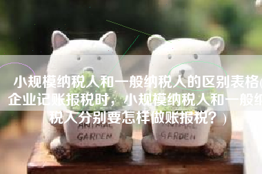 小规模纳税人和一般纳税人的区别表格(企业记账报税时，小规模纳税人和一般纳税人分别要怎样做账报税？)