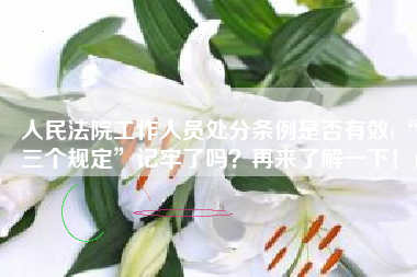 人民法院工作人员处分条例是否有效(“三个规定”记牢了吗？再来了解一下！)