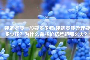 建筑资质一般要多少钱(建筑资质办理要多少钱？为什么有些价格差距那么大？)