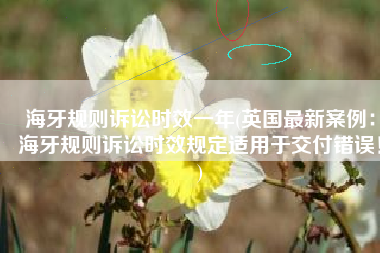 海牙规则诉讼时效一年(英国最新案例：海牙规则诉讼时效规定适用于交付错误！)