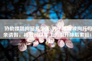 协助嫖娼拘留多少天(男子嫖娼被拘托母亲请假，被公司以旷工为由开除后索赔14万)