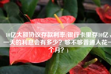 10亿大额协议存款利率(银行卡里存10亿，一天的利息会有多少？够不够普通人花一个月？)