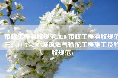 市政工程验收规范2020(市政工程验收规范三：CJJ33-2005城镇燃气输配工程施工及验收规范)