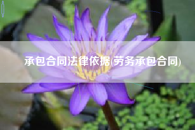 承包合同法律依据(劳务承包合同)
