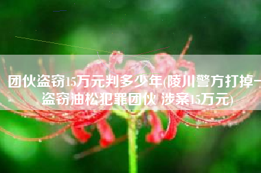 团伙盗窃15万元判多少年(陵川警方打掉一盗窃油松犯罪团伙 涉案15万元)