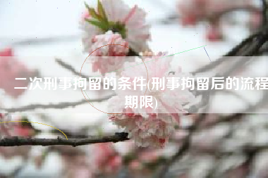 二次刑事拘留的条件(刑事拘留后的流程期限)