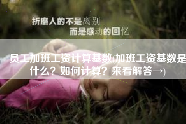 员工加班工资计算基数(加班工资基数是什么？如何计算？来看解答→)