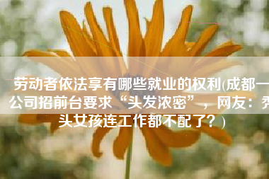 劳动者依法享有哪些就业的权利(成都一公司招前台要求“头发浓密”，网友：秃头女孩连工作都不配了？)