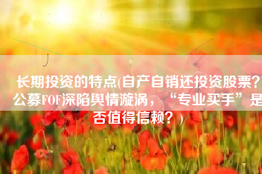 长期投资的特点(自产自销还投资股票？公募FOF深陷舆情漩涡，“专业买手”是否值得信赖？)